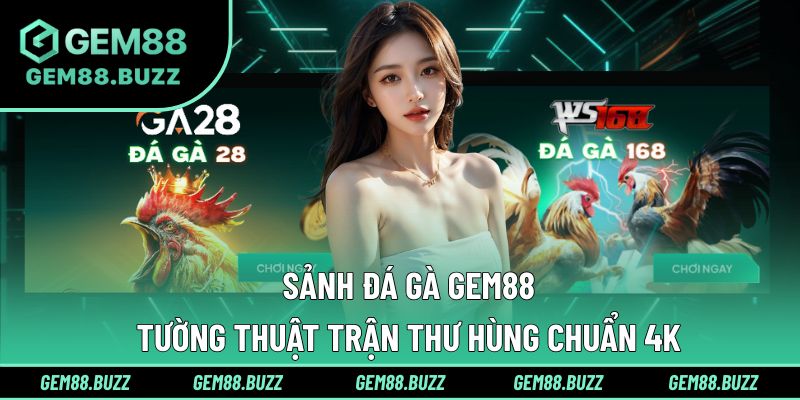 Sảnh đá gà Gem88 tường thuật trận thư hùng chuẩn 4K